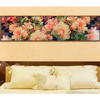 

Diamond Embroidery Mosaic Painting Cross Stitch Full Round Drill Gorgeous Peony Flower Banner DIY 5D/3D Sale Decoration Gift