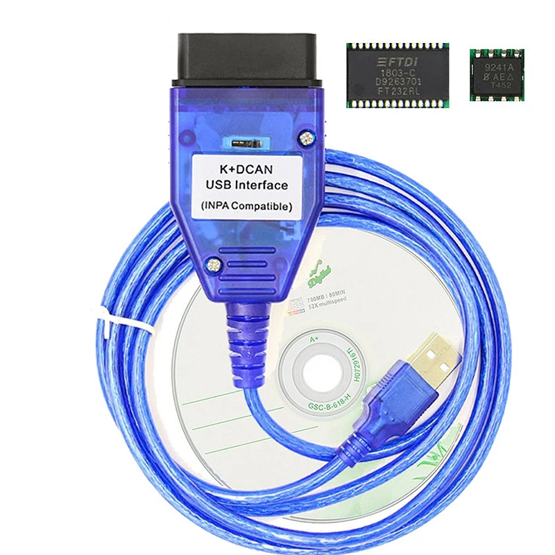 Inpa K + Can Ftdi Ft232rl чип с переключателем для Bmw сканер Dcan Usb кабель Obd Obd2