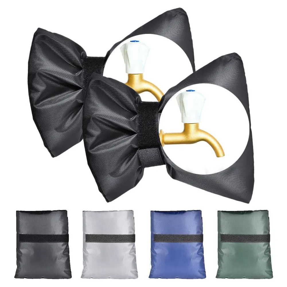 2pcs Winter Faucet Pipe Insulation Bag Outdoor Pipe Waterproof