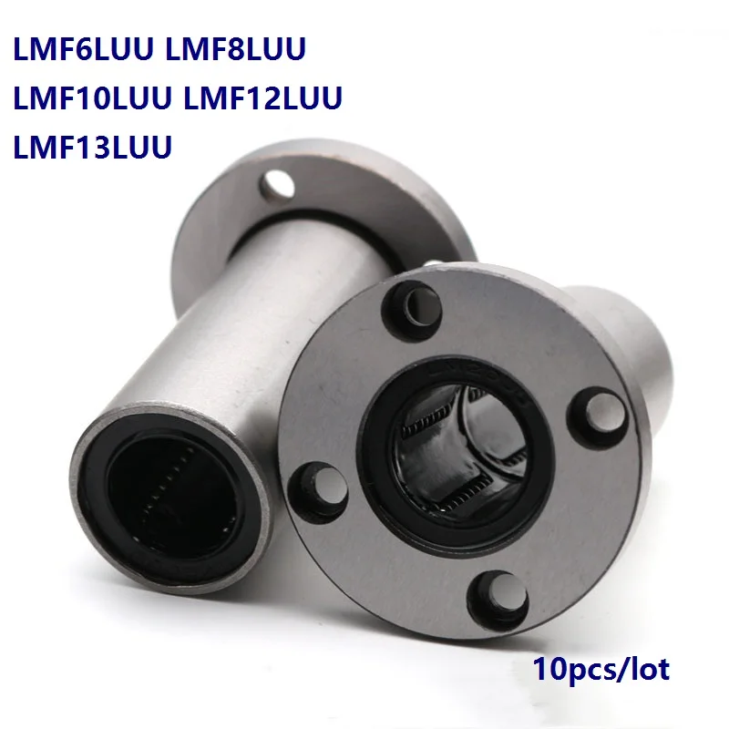 10 шт./лот LMF6LUU LMF8LUU LMF10LUU LMF12LUU LMF13LUU длинный тип круглый фланец линейный втулка для ЧПУ 3D принтер