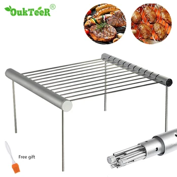 

Mini Portable Stainless Steel BBQ Grill Folding BBQ Grill Mini Pocket BBQ Grill Barbecue Accessories For Home Park Use Kitchen T