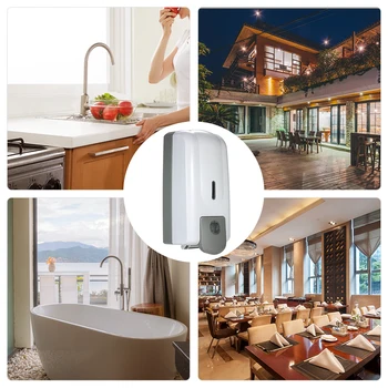 

Plastic Disposable Bag Soap Dispenser Liquid Shampoo Box Manual 1000ML High Capacity Wall Mounted ABS Plastic for Bathroom Hotel