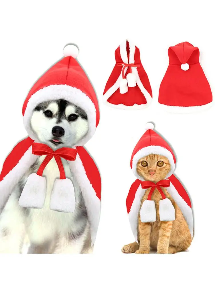 Одежда для собак и кошек костюм на Хэллоуин бейсболка с кошкой шарф костюм платье-плащ новогодний костюм плащ для домашних животных Рождественская одежда Mascotas