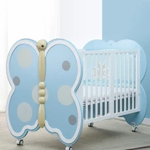 Французская детская кроватка из цельного дерева, складная импортная сосна, многофункциональная кроватка для новорожденных 0-4 лет