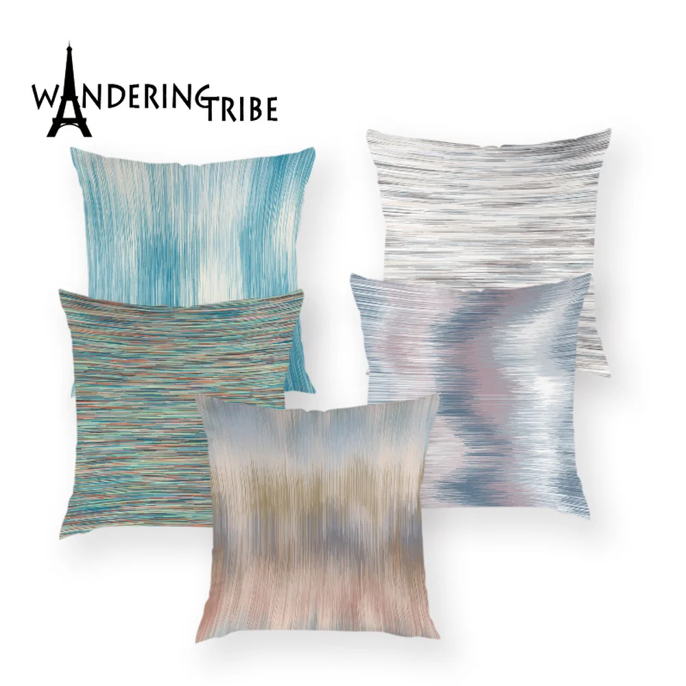 Чехол для подушки с геометрическим рисунком в стиле ретро | Дом и сад