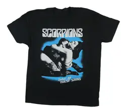 Scorpions Love At First Sting Мужская черная футболка новая официальная группа, товар, хлопок, оптовая продажа, футболка с круглым вырезом