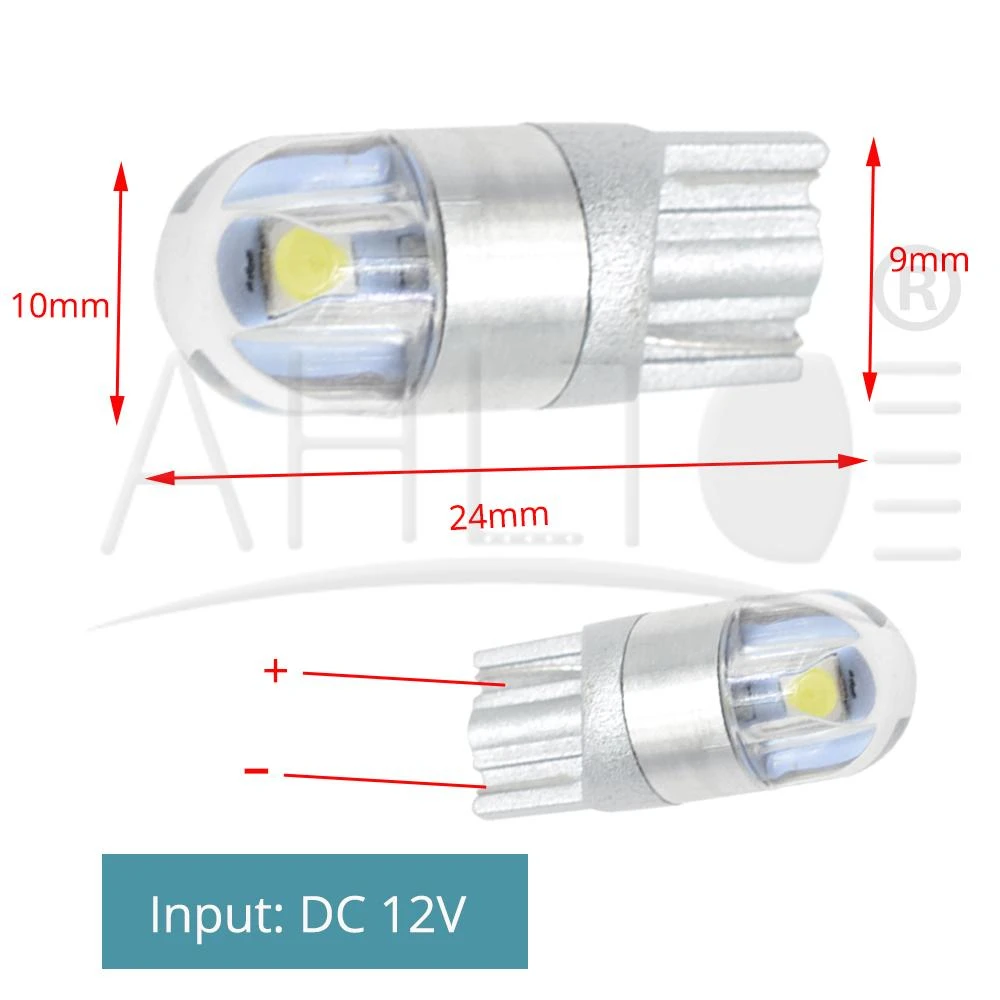 2 шт. T10 W5w автомобиля Bulb3030 2SMD указатель поворота номерного знака светильник лампа