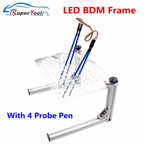 LED BDM Frame For KTAG KESS LED BDM Frame With 22PCS Adapter Full Sets OBDII ECU Progammer LED BDM Frame with 4pcs Probe Pens auto battery charger Code Readers & Scanning Tools