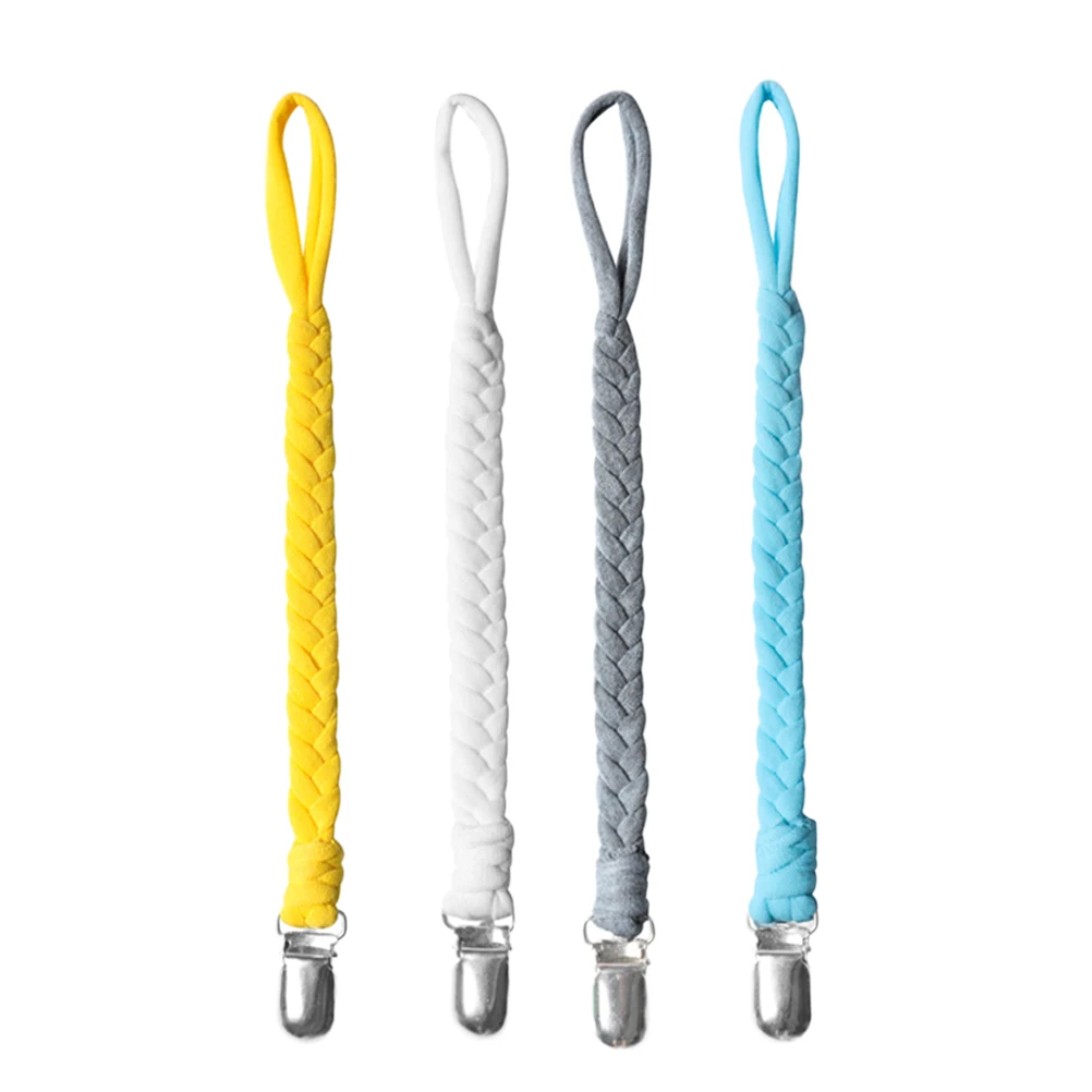 4pcs Little Kids Pacifier Clips Teether Creative Small Durable Pacifier Holder Pacifier Clip Chain for Baby Toddlers Infants