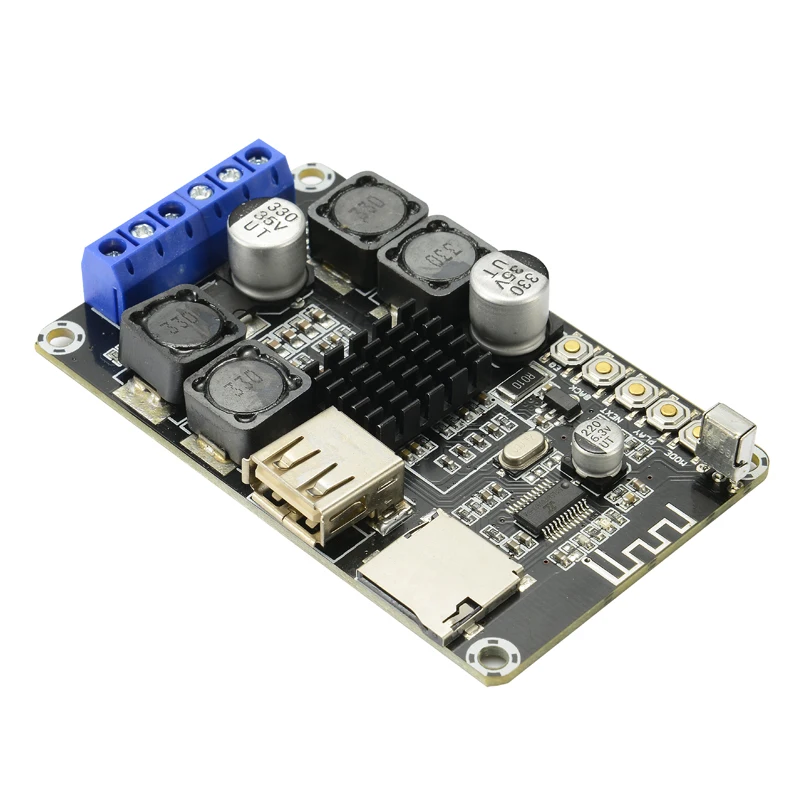 TPA3116 Bluetooth Receiver Amplifier Dual Channel 2*50W Digital Audio Amplifiers Board TF Card U Disk Player With Remote Control