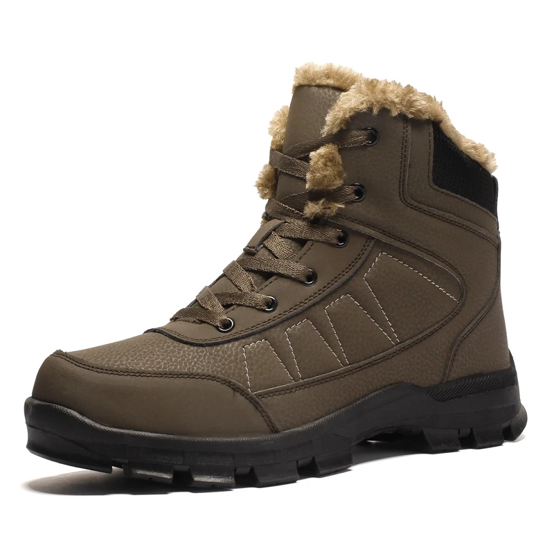 

Brand Winter Men Non-slip Working Boots Plush Keep Warm Waterproof Plus Fur Snow Boots Men Sneakers Shoes