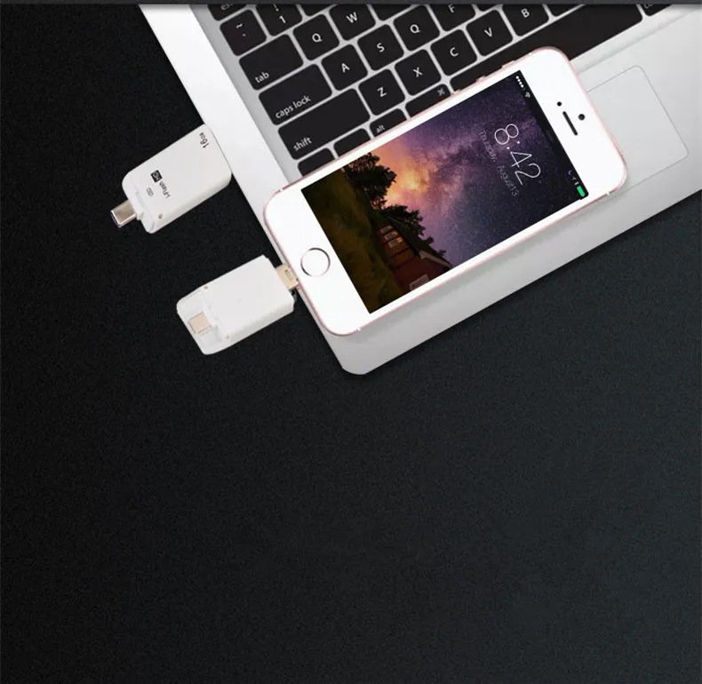 Otg USB флэш-накопитель Usb 3,0 флэш-накопитель для iPhone X/8/7/7 Plus/6 Plus/6s/5/SE/IPad, флеш-накопитель HD флеш-накопитель 16 Гб оперативной памяти, 32 Гб встроенной памяти, 64 ГБ 128 256 ГБ