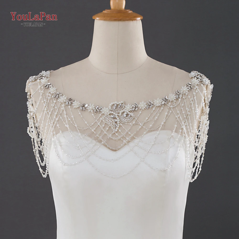 

YouLaPan G13 Promotion Crystal Jewelry Lace Ivory Wedding Shawl Jacket Bolero Jacket Beaded Bridal Bridal Wraps