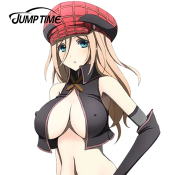 

JumpTime 13cm x 9.4cm Prety Cute Girl Car-Styling Vehicle Anime God Eater Creative Car Stickers Waterproof Accessories