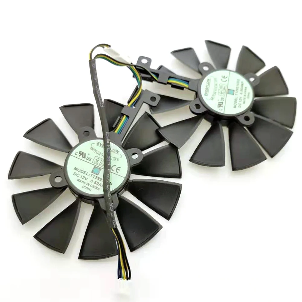 T129215SU 12 В 0.5A 87 мм VGA вентилятор для ASUS GTX1050TI GTX1060 GTX1070 RX480 Видеокарта кулер вентилятор охлаждения