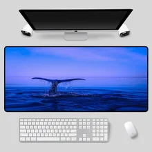 MairuigeOcean background mouse pad, perfect whale, pc desktop computer desk pad, high quality rubber keyboard pad, non-slip