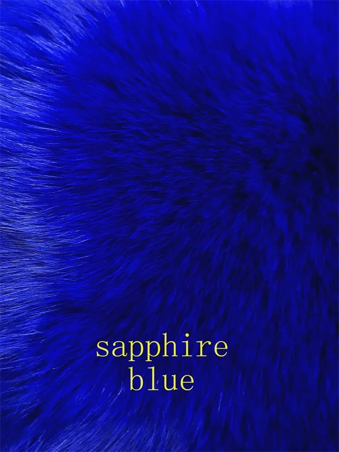 sapphire blue BEIZIRU жилет из натурального меха лисы, пальто из натурального меха, зимний теплый натуральный Длинный жилет из натурального меха без рукавов, жилет из серебристой лисы - Цвет: sapphire blue