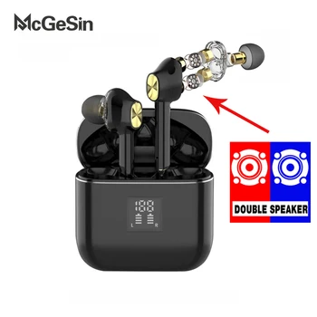 

T07 TWS Wireless Earphone Double Speaker BASS Music Earbuds Sport Wireless Bluetooth Headsets For Xiaomi Huawei iPhone Samsung