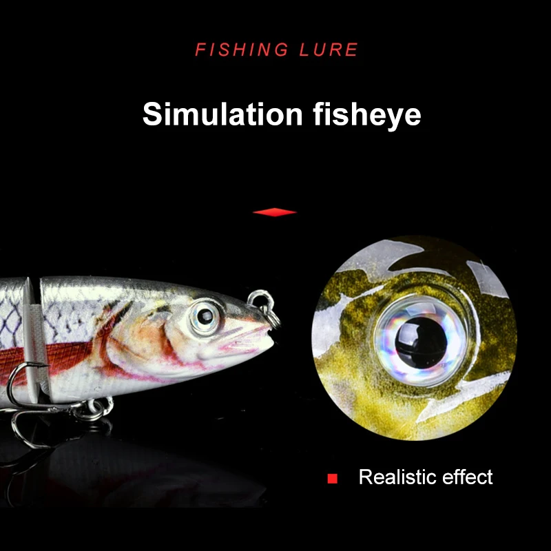 Isca de Pesca com 6 Quente Robótico Natação Isca Multi-seção Ganchos Lifelike Duro Finshing Acessório X85 13.5cm 6 Iscas artificiais