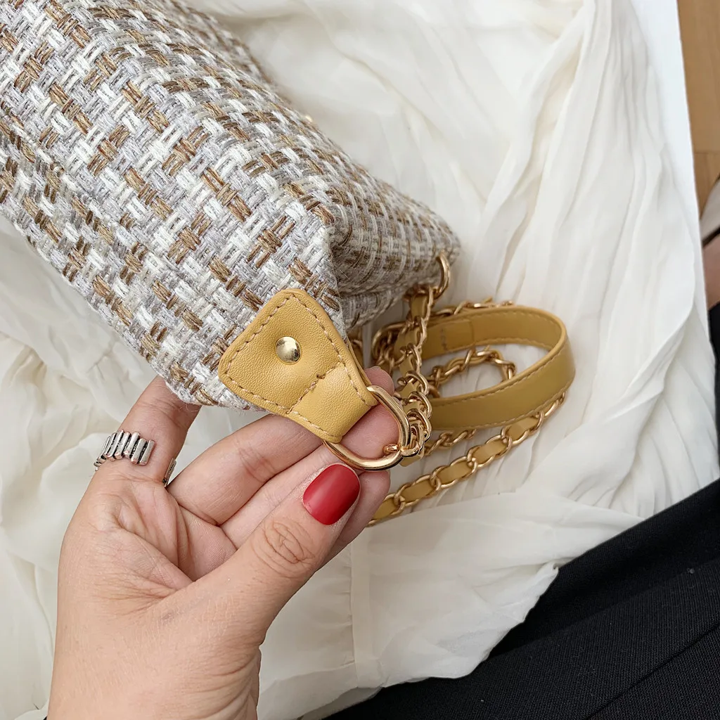 Сумка bolsa feminina модная Женская Ретро тканая шерстяная сумка-мешок, сумка через плечо сумка с цепочкой сумки на плечо для женщин
