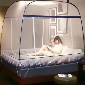 

Mongolian Yurt Mosquito Net ThreeDoor Mosquito NetAll Bottom Mosquito Net Single Double People Bed Tent Girl Room Home Bed Tent