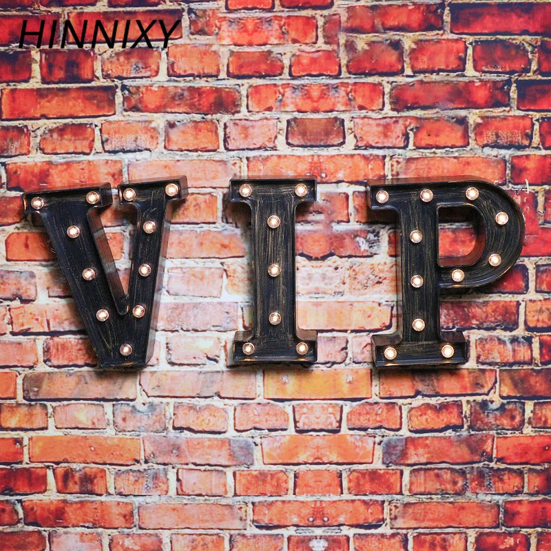 Hinnixy A R настенный светодиодный светильник в стиле ретро с буквами промышленный