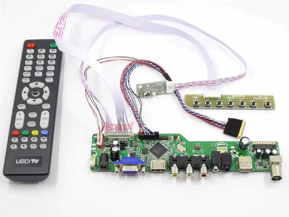 Yqwsyxl Kit for LTN133AT17-305 TV+HDMI+VGA+AV+USB LCD LED screen Controller Driver Board | Компьютеры и офис