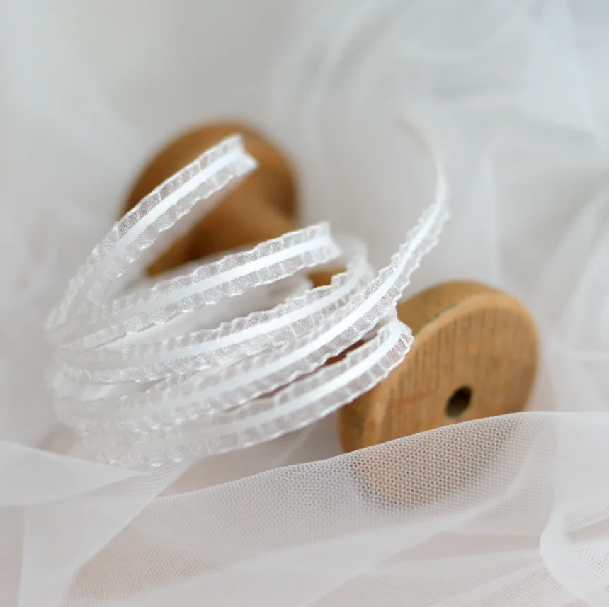 2 Meters Width 0.7cm 5 Colors Embroidery Ruffle Lace Trim Ribbon Bilateral Lolita Lace Fabric DIY Dress Headwear Sewing Supplies For lace fabric,lace ribbon,lace sewing supplies,lace sewing accessories,lace accessories,lace garment accessories,lace hair accessories,lace decoration
