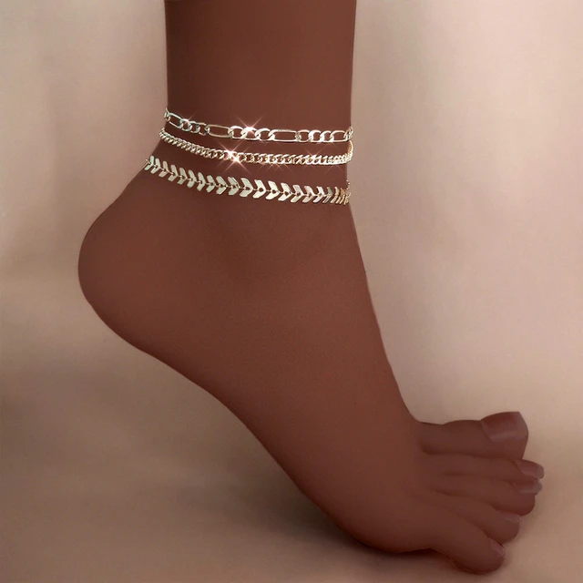 Galis Handmade Stainless Steel Plated Chain Anklet For Men India | Ubuy