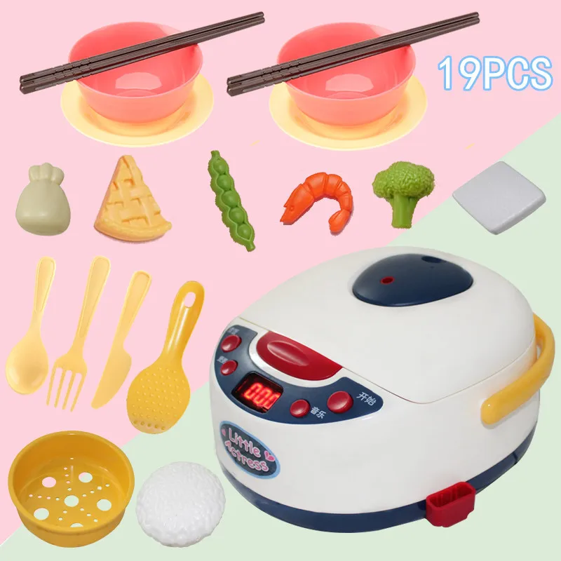 

Smart spray rice cooker toy music voice countdown smoking cooking rice cooker kitchen set play house cooking