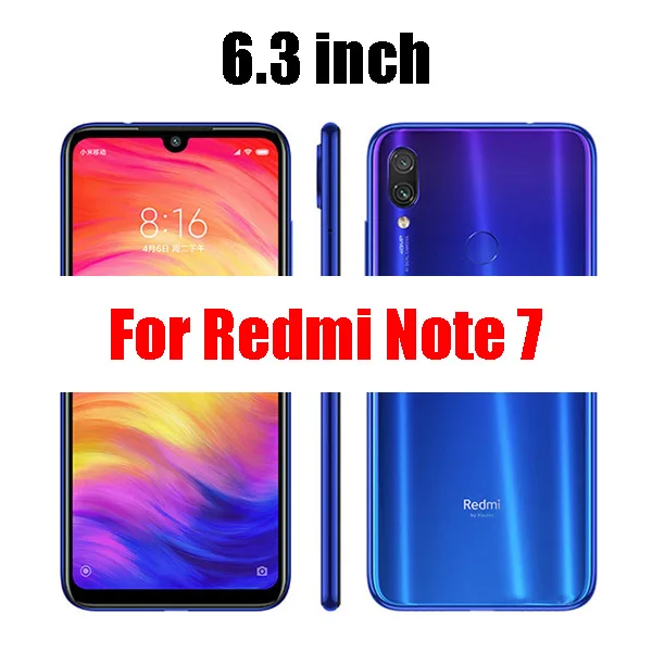 For Redmi Note 7 2 шт 9H Защитное стекло для Redmi Note 8 pro 7 pro, закаленное стекло для Redmi Note 8, Защитная пленка для экрана для Redmi Note 7 8 pro - Цвет: For Redmi Note 7