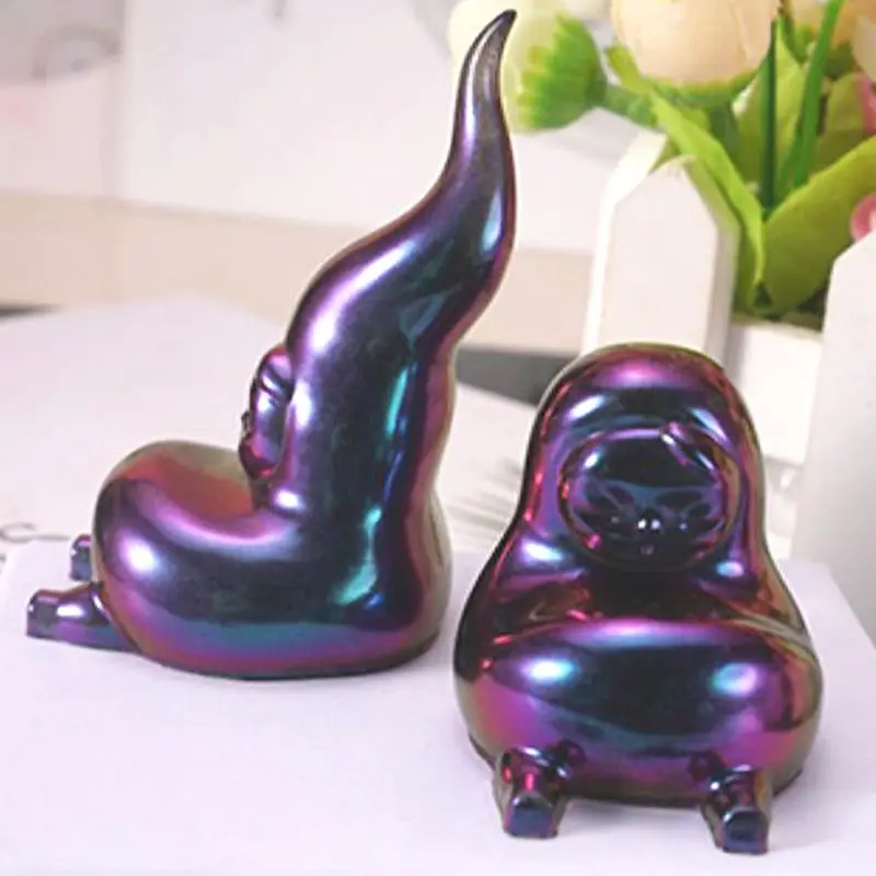 

2019 New High Mirror diy crystal Epoxy Mold Tip Round Hat Cute Doll Sitting Beans SILICONE Molds Pendant Crafts Making