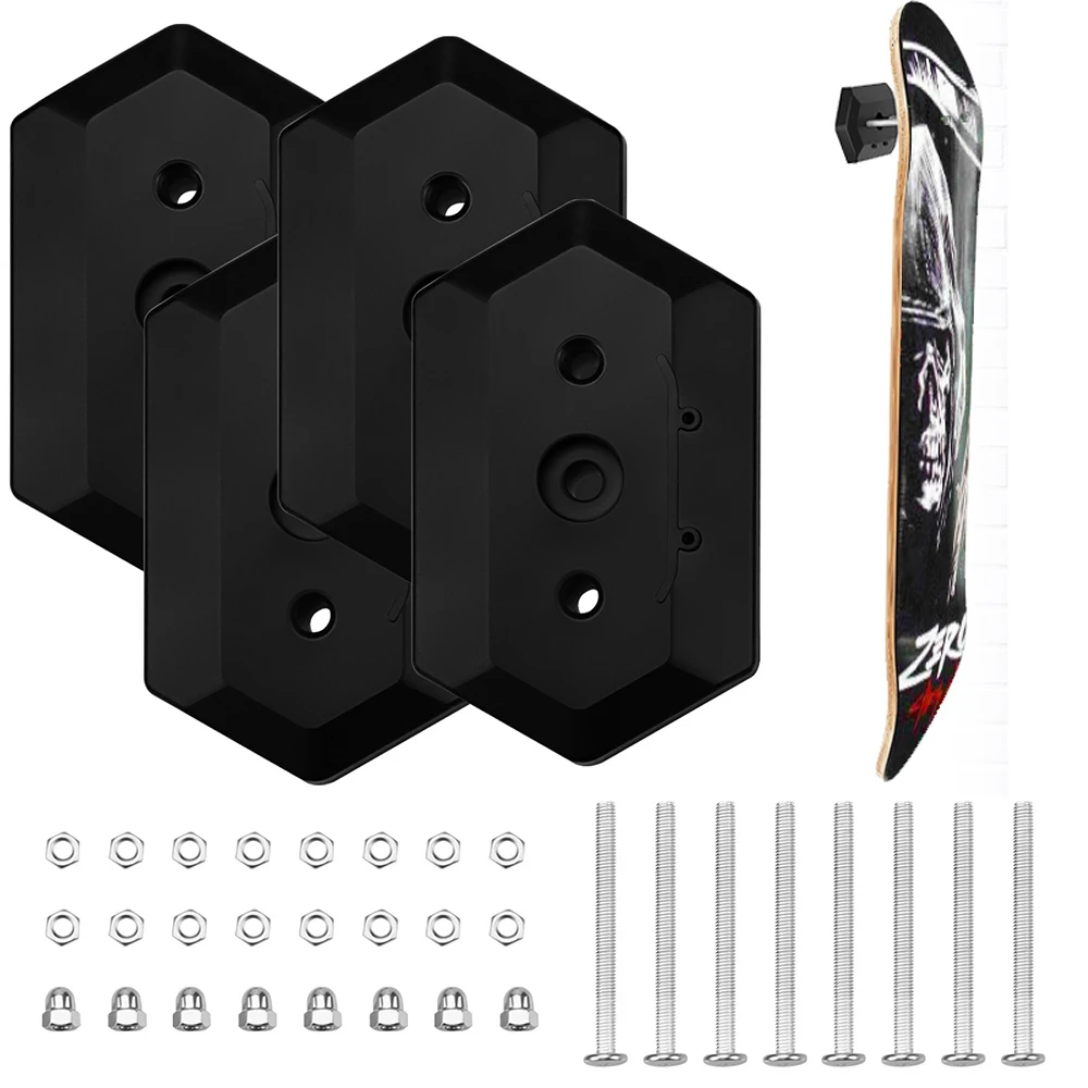1Pc Skateboard Display Rack ABS Wall Stand Fixed Mount Indoor Floating Skateboard Storage No Punching Bracket Quick Installation skateboard accessories