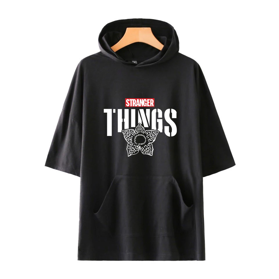 River Valley TownHooded 2019 New Clothing Solid TShirt Men Tshirts Fitness Casual For Male Summer Skateboard Top Tees Boys