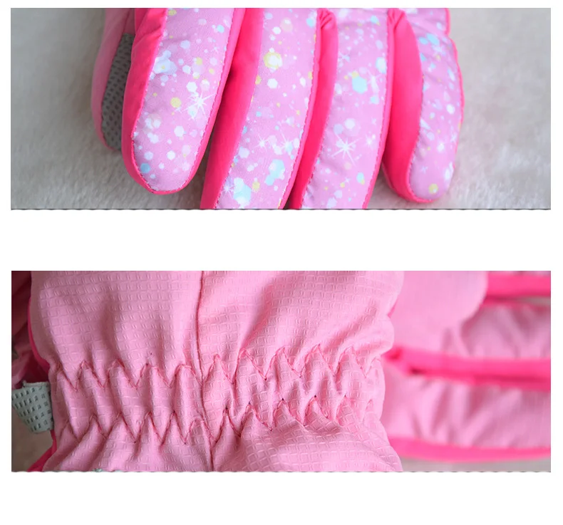 Зимние Детские лыжные перчатки с подогревом для мальчиков и девочек, теплые, утепленные, милые перчатки