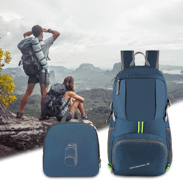 35L Outdoor Foldable Waterproof Backpack Lightweight Portable Daypack Rucksack Large  Hunting Camping Traveling Hiking Backpacks 1