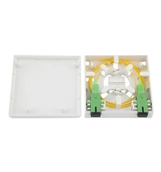 Boîte de Distribution de Fiber optique d'intérieur, Mini boîtier mural à 2 ports et 2 cœurs, 10 pièces 