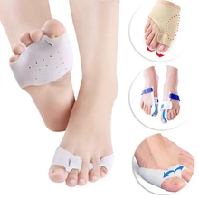 

Silicone Gel Pad Hallux Valgus Bunion Corrector Big Toes Separators Soft Bunion Protector Straightener Pedicure Foot Care Tool