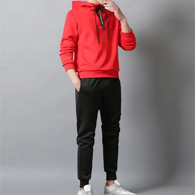 Men's Tracksuit Sets 2020 spring Autumn Hoodeds Male Casual Sportswear 2 Piece Sweatshirt + Sweatpants Set pullover hoodies Men's Tracksuit Sets 2020 spring Autumn Hoodeds Male Casual Sportswear 2 Piece Sweatshirt + Sweatpants Set pullover hoodies