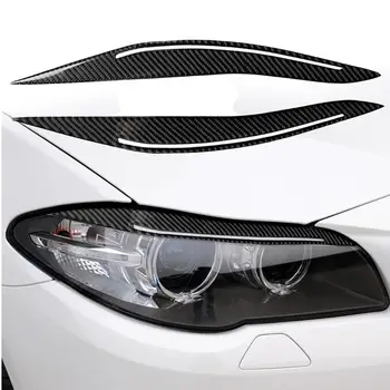 

Carbon Fiber Headlights Eyebrows Trim Cover Interior Moulding Part Stickup Fixation Auto decoration for BMW 5 Series F10 14-16