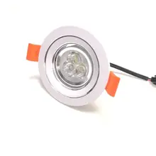 Светодиодный точечный светильник 3 Вт 1 шт./лот диаметр 75 мм светодиодный круглый светильник 110v220v Встраиваемый светодиодный розничный 5 лет гарантии
