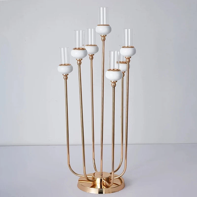 

Acrylic Candelabras 90 CM Height 7 Arms Candle Holders Luxury Party Wedding Table Centerpiece Candlesticks Home Decoraion