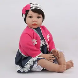 Bonecas Bebes возрожденная менина 55 см реалистичные силиконовые Reborn Одежда для куклы кукла для малышей игрушка Рождественский подарок на день