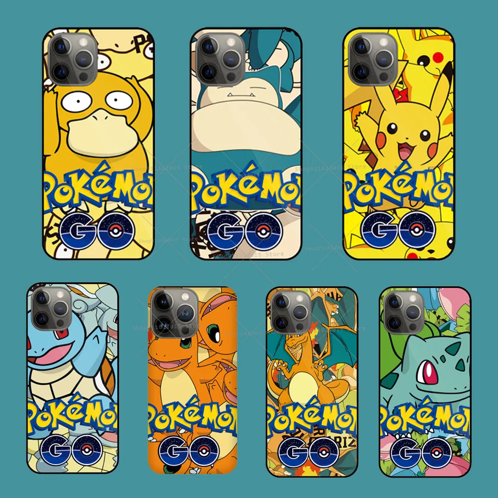 Чехол для телефона Pokemon Pikachu Charizard IPhone 13 12 Pro Max 11 8 7 6plus прозрачный чехол из ТПУ милый