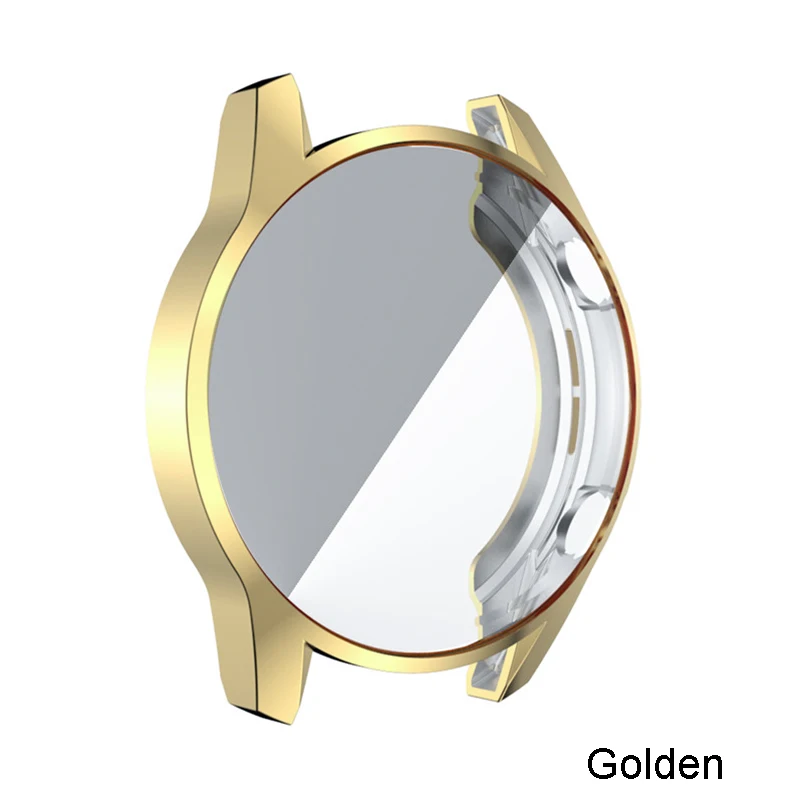 Мягкий защитный чехол-рамка для samsung Galaxy Watch, чехол для huawei GT Watch 42 мм, 46 мм, аксессуары для часов - Цвет: Golden