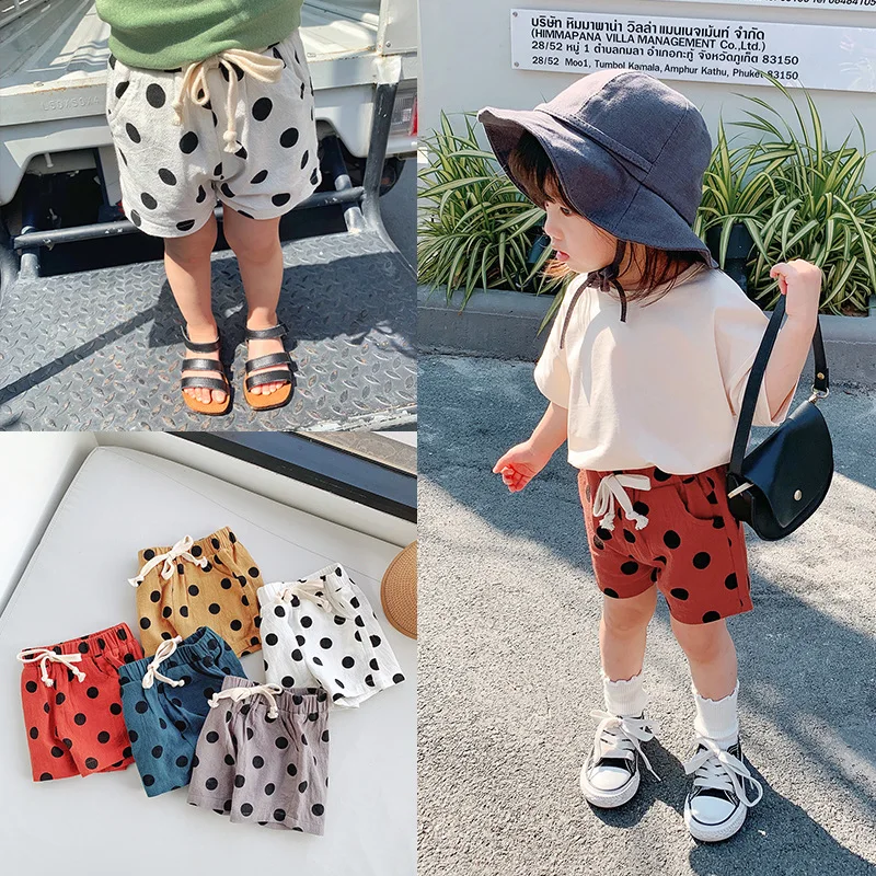 Kids Shorts Summer Kids Shorts Boys Cotton Shorts Girls Brand Toddler Panties Children Beach Short Elastic Sports Pants Baby Clothing 1-5Y