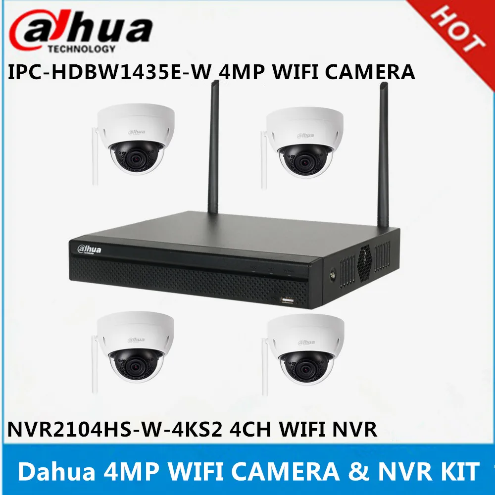 Dahua 4 МП купольная камера Wi-Fi комплект: канала Wifi NVR2104HS-W-4KS2 и шт. наружная WIFI