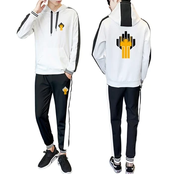 

Fashion style logo sportswear brand sportswear men's fashion casual sportswear hoodie + pants 2020 spring and autumn suit