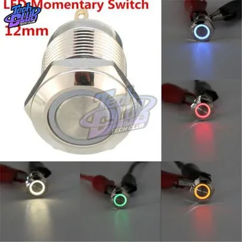 

Momentary/Latching 12mm Metal Push Button Switch Waterproof 4 Pins LED Bulb Night Light Flat/High Round Self-locking Reset Type