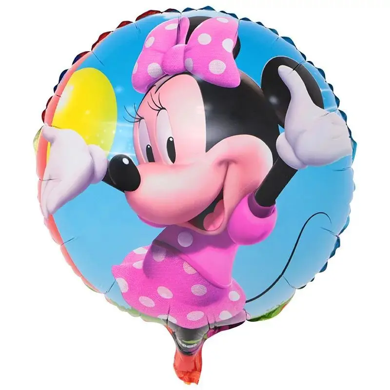 18inch-BalloonD-1pcs Микки Маус тематические праздничные товары для дня рождения бумажный стаканчик, тарелка соломинки флаги выдувные вечерние скатерти для детей игрушки декор воздушные шары - Цвет: 18inch-BalloonD-1pcs